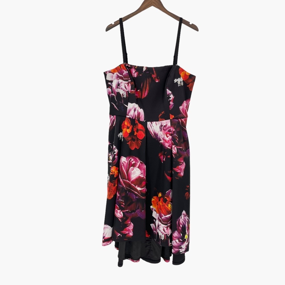 City Chic Floral Magic Floral Strapless High Low Dress